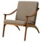 Teak / Seppia Lean Back Lounge Chair Nabuk by Warm Nordic 1