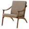 Teak / Seppia Lean Back Lounge Chair Nabuk by Warm Nordic, Image 1