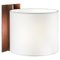 White and Walnut TMM Corto Wall Lamp by Miguel Milá 1