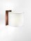 White and Walnut TMM Corto Wall Lamp by Miguel Milá 2