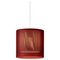 Red and Grey Moaré Ms Pendant Lamp by Antoni Arola 1