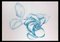 Giacomo Porzano, Blue Rose, Original Etching, 1970s 1