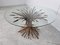 Vintage Wheatsheaf Coffee Table in Gilt Metal and Glass, 1960s, Image 11