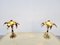 Brass Flower Table Lamps, 1970s, Set of 2, Image 3