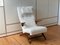Teak and White Bouclé Lounge Chair & Ottoman by Fredrik A. Kayser for Vatne, Norway, 1960s, Set of 2, Image 10
