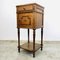 Antique Bedside Table with Red Marble Top, Image 5