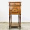 Antique Bedside Table with Red Marble Top, Image 1