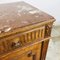 Table de Chevet Antique avec Plateau en Marbre Rouge 11