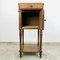 Antique Bedside Table with Red Marble Top, Image 4