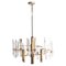 Brass and Crystal Prism Chandelier by Gaetano Sciolari, Italy, 1960s, Image 1