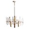 Brass and Crystal Prism Chandelier by Gaetano Sciolari, Italy, 1960s 6