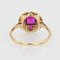 French Art Deco 18 Karat Yellow Gold and Platinum Ring with Ruby Diamonds, 1925 11