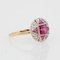 French Art Deco 18 Karat Yellow Gold and Platinum Ring with Ruby Diamonds, 1925 9