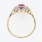 French Art Deco 18 Karat Yellow Gold and Platinum Ring with Ruby Diamonds, 1925, Image 13