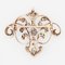 French 18 Karat Rose Gold Fleur-De-Lys Brooch with Diamonds, 1800s 3