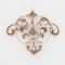 French 18 Karat Rose Gold Fleur-De-Lys Brooch with Diamonds, 1800s 4