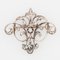 French 18 Karat Rose Gold Fleur-De-Lys Brooch with Diamonds, 1800s 5