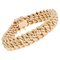 French 18 Karat Rose Gold Chiseled Curb Bracelet, 1950s 1