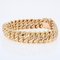 French 18 Karat Rose Gold Chiseled Curb Bracelet, 1950s 4