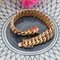 French 18 Karat Rose Gold Chiseled Curb Bracelet, 1950s, Image 8