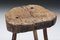 Tabouret Trépied Wabi Rustique, France, 1950s 6