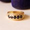 Vintage 18k Gold Ring with Sapphires and Diamonds, 1950s 1