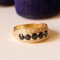 Vintage 18k Gold Ring with Sapphires and Diamonds, 1950s, Image 2