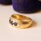 Vintage 18k Gold Ring with Sapphires and Diamonds, 1950s 7