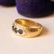 Vintage 18k Gold Ring with Sapphires and Diamonds, 1950s, Image 7