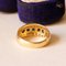 Vintage 18k Gold Ring with Sapphires and Diamonds, 1950s 10