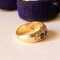 Vintage 18k Gold Ring with Sapphires and Diamonds, 1950s, Image 4