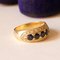 Vintage 18k Gold Ring with Sapphires and Diamonds, 1950s 3
