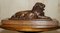 Antique English Hand Carved Oak Recumbent Lion Statue, 1860s, Image 3