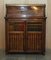 Antikes Regency Chiffonier Sideboard aus Mahagoni, Messing & Leder mit Buchfront, 1810er 2