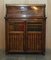 Antique Regency Mahogany, Brass and Leather Chiffonier Sideboard with Faux Book Front, 1810s 2