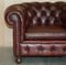 Antique Oxblood Leather Chesterfield Gentleman's Club Chairs, Set of 2 7