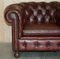 Antique Oxblood Leather Chesterfield Gentleman's Club Chairs, Set of 2, Image 7