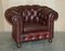 Antique Oxblood Leather Chesterfield Gentleman's Club Chairs, Set of 2 17