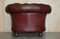 Antique Oxblood Leather Chesterfield Gentleman's Club Chairs, Set of 2 15