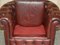 Antique Oxblood Leather Chesterfield Gentleman's Club Chairs, Set of 2, Image 13