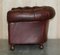 Antike ochsenblutfarbene Chesterfield Herren Klubsessel, 2er Set 16