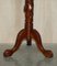 Hand Carved Fruitwood Vine Display Stands with Claw and Ball Feet, Set of 2 13