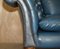 William IV Regency Hump Back Chesterfield Sofa in Blue Leather, 1830s 6