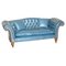 William IV Regency Hump Back Chesterfield Sofa in Blue Leather, 1830s 1