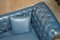 William IV Regency Hump Back Chesterfield Sofa in Blue Leather, 1830s 14