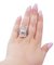 Zaffiri e diamanti con anello in oro rosa 14 carati e argento, Immagine 4