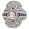 Sapphires & Diamonds with 14 Karat Rose Gold and Silver Ring 1