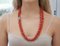 Red Coral & Diamonds with Rose Gold and Silver Multi-Strands Necklace 4