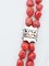 Red Coral & Diamonds with Rose Gold and Silver Multi-Strands Necklace, Image 3