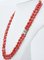 Red Coral & Diamonds with Rose Gold and Silver Multi-Strands Necklace 2